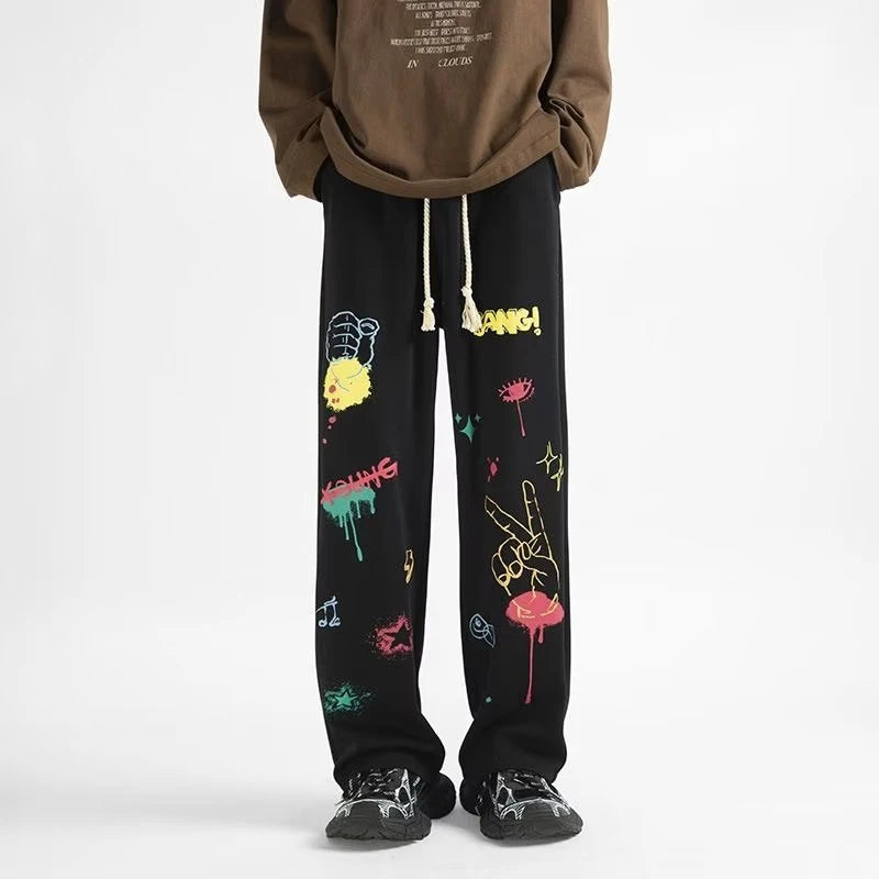 Hip Hop Streetwear Wide-leg Men Pant