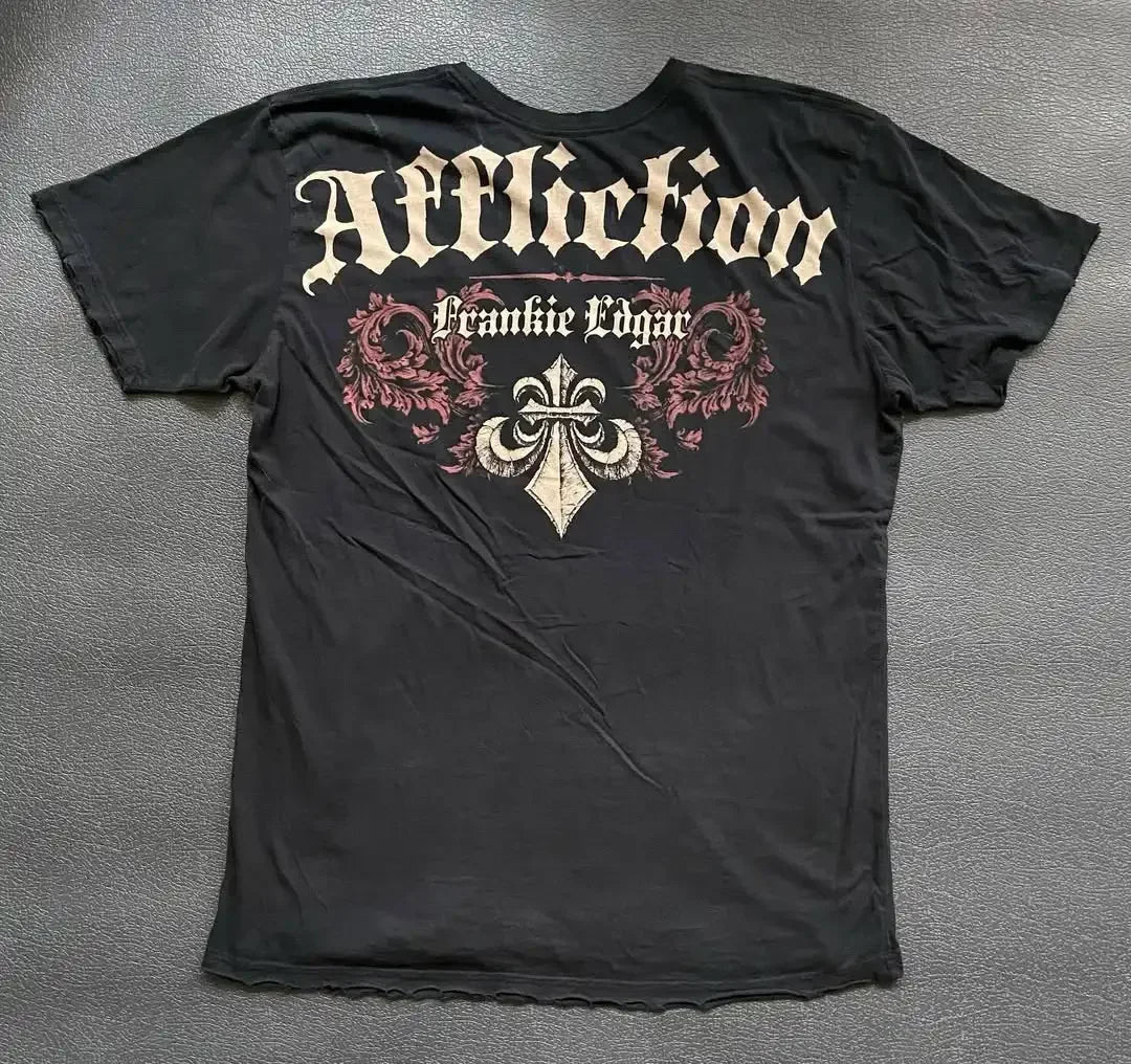 Personalized Graffiti Gothic Street Fashion Oversized T-Shirt Men