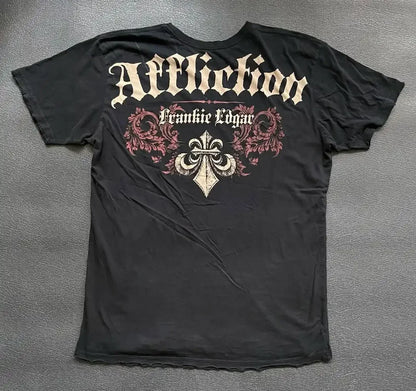 Personalized Graffiti Gothic Street Fashion Oversized T-Shirt Men