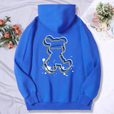 Explore Our Oversized Female Sweatshirt Hoodies Embrace Creativity with Charming Bear Outline Design