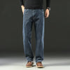 Blue Gray Jeans Men Straight Leg Stretch Business Casual Fit 40 42