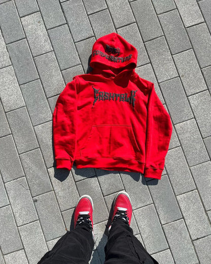 Y2K Women’s Oversized Hoodie Punk Vintage Dark Printed Pullover Streetwear