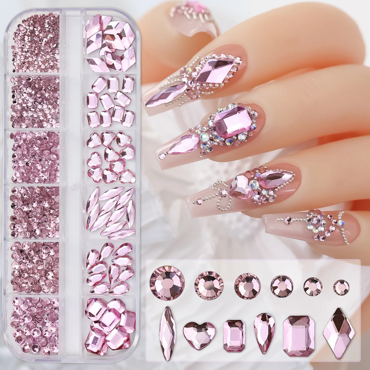 Round White Pearl Nail Beads