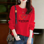 Sweatshirt Ladies Simple Pullover Comfortable Fashion Outwear