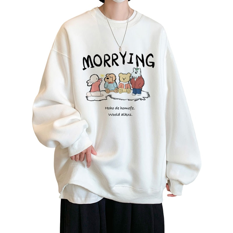 Men Hoodies Oversize For Casual Wear Funny Anime