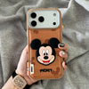 Disney Mickey Mouse Leather Phone Case For iPhone 3D Cute Cartoon Shockproof Hard Cover