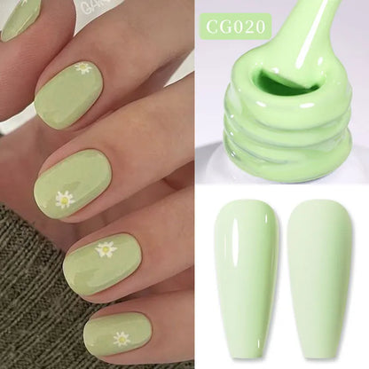 Jelly Nude Gel Nail Polish 10ml Light Pink Peach Translucent Color UV