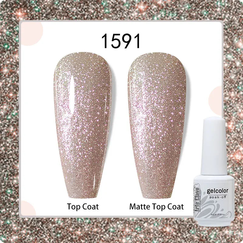 8ml Pure Color Gel Nail Polish Nail Art Manicure Semi Permanent