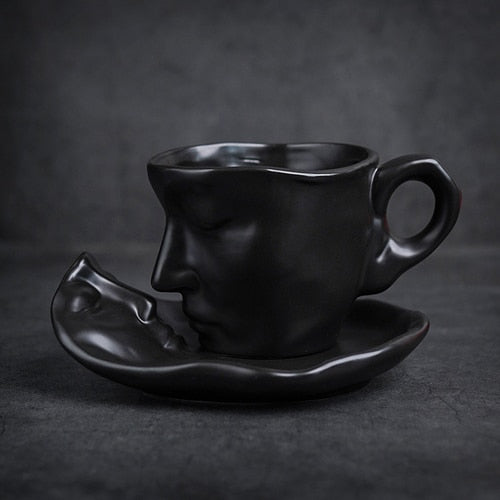 Mug exquisite matte ceramic coffee cup and saucer set