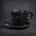 Mug exquisite matte ceramic coffee cup and saucer set
