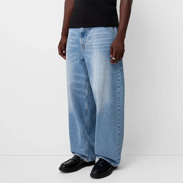 VintageFit Denim Pants with Classic Button Fly Closure Stylish Jeans