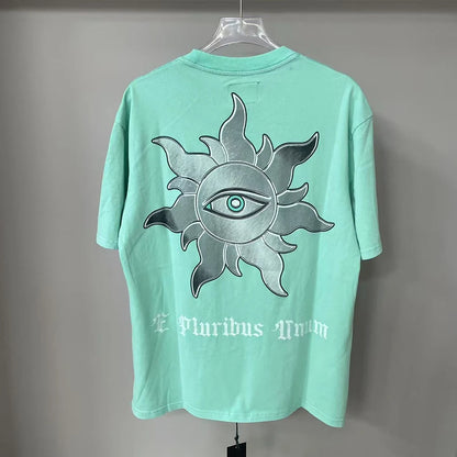 Vintage Abstract Letter Mens Short Sleeve Tshirt Harajuku Hip Hop T-shirt