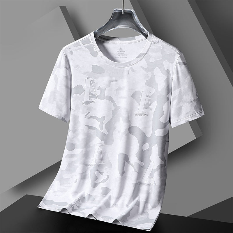 Quick Dry Sport Running Men T-Shirt Short Sleeves Casual Oversize