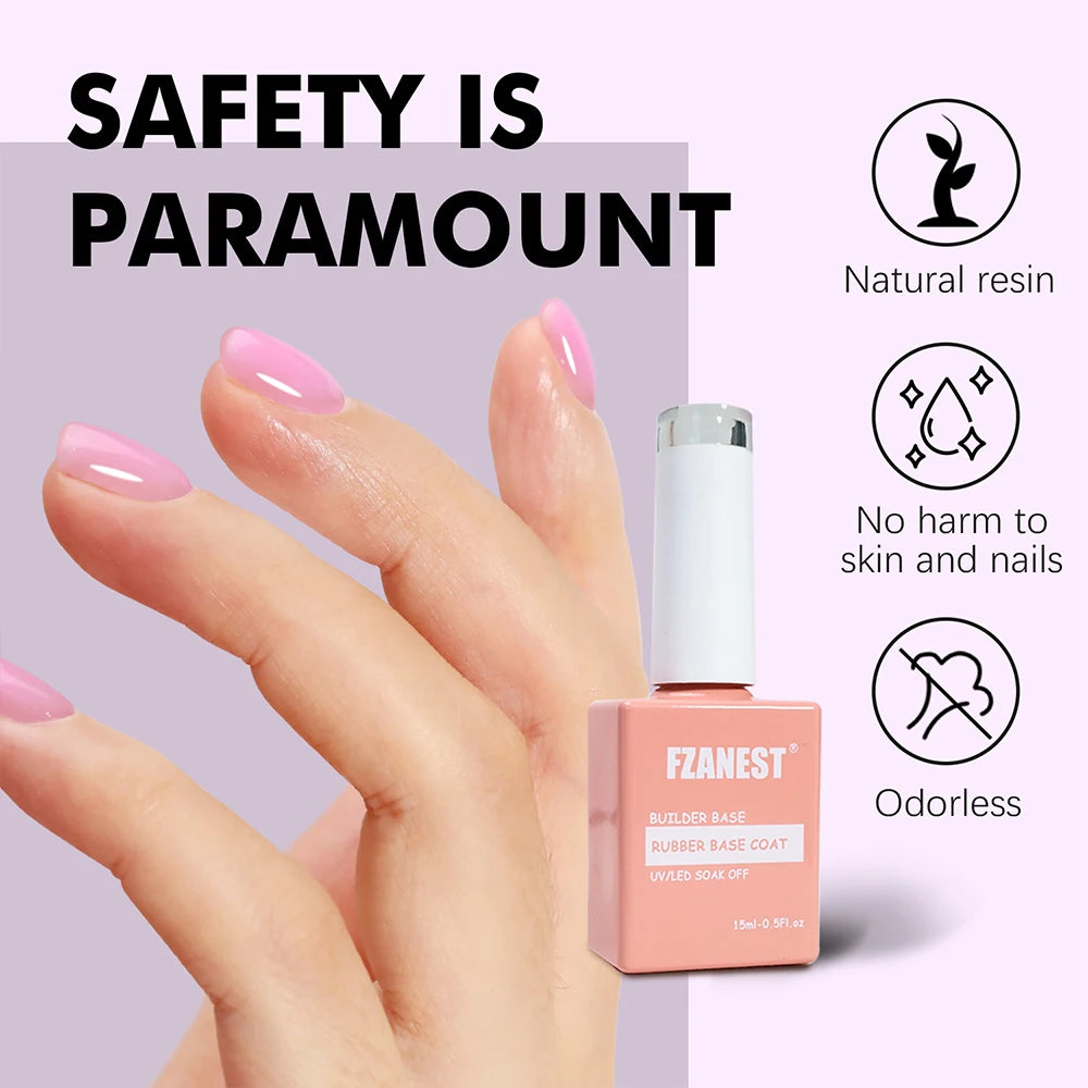 Lacquer Polish Sheer UV Gel Nail Builder with LED Lamp