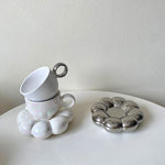 Tassen, Kaffeetassen, Blumen-Kaffeetasse, Teller, Geschenkbox-Set