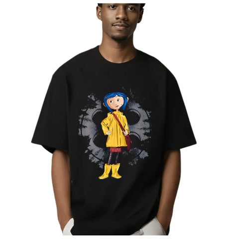 Coraline Anime T-Shirt Stylish Vintage Kawaii