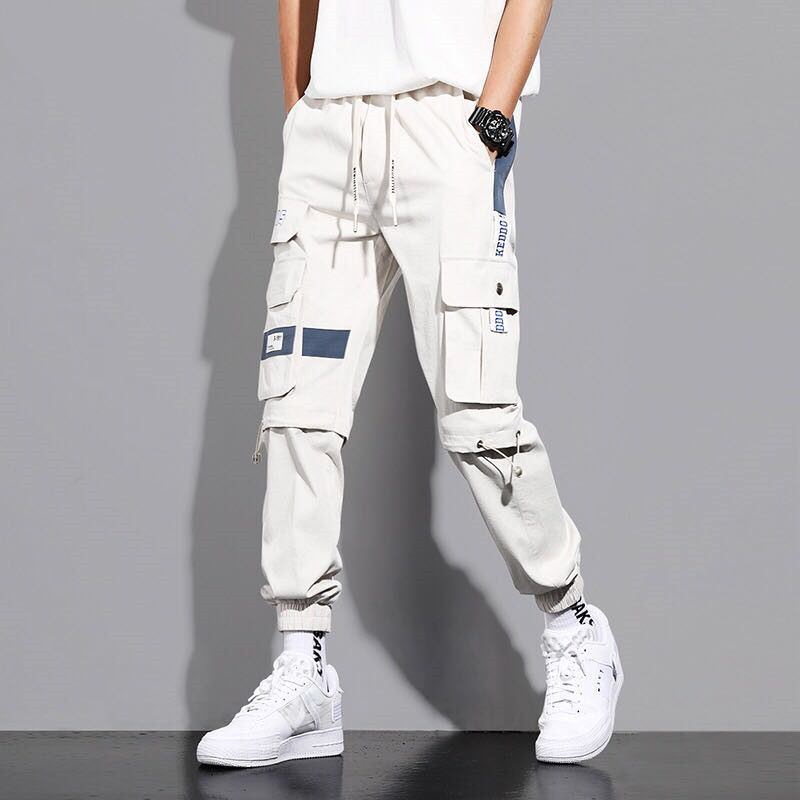 Hip Hop Cargo Pants Harem Men Streetwear Cotton Fashion Harajuku