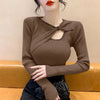 Bow Collar Sweater Women Long Sleeve Pleated Knit Top Fall Winter
