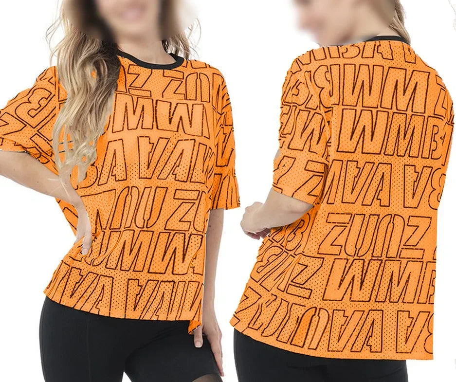 Summer Fitness Tshirt - Loose Dance/Yoga Quick Dry Top