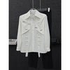 Mens Oversized Button Up Shirt Colorblock Long Sleeve Cardigan Style