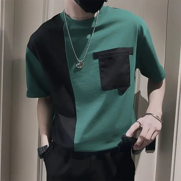 Mens Black Graphic Tshirt Oversized Vintage Streetwear Tee