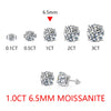 2 Carat 8.0mm D Color Moissanite Top Quality 100% 925 Sterling Silver - xinnzy