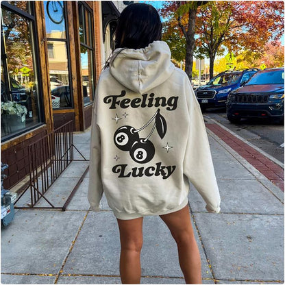 Hoodie Trendy Retro 8 Ball Cherries Sweatshirt Hoodie Girl