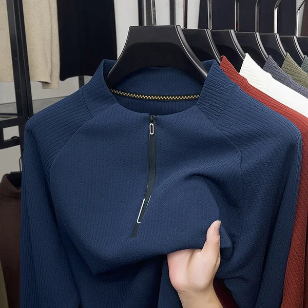 Autumn and Winter Men's Velvet Hoodie Long Sleeve Zipper