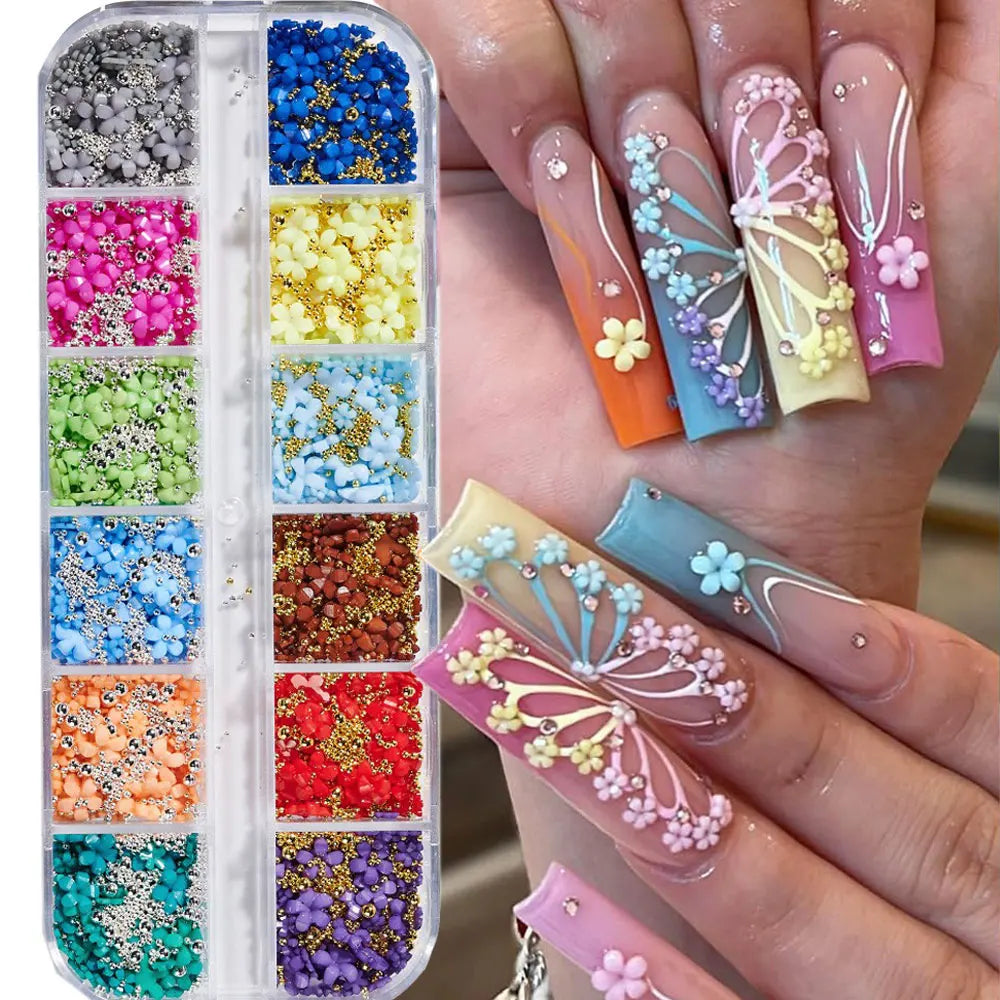 Round White Pearl Nail Beads