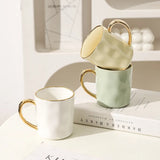 400ml Simple Color Ceramic Cup High-value Coffee Cups Large-capacity Mugs