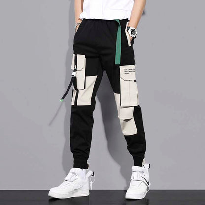 Hip Hop Cargo Pants Harem Men Streetwear Cotton Fashion Harajuku