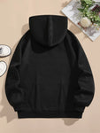 Drawstring Long Sleeve Casual Hooded Sweatshirt