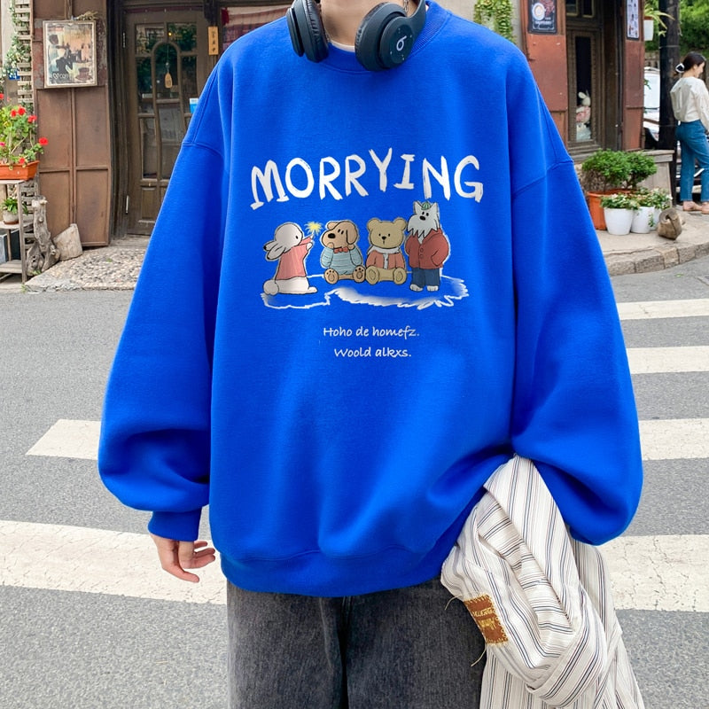 Men Hoodies Oversize For Casual Wear Funny Anime