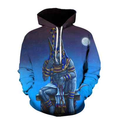 Streetwear Hoodies Men Ancient Horus Egyptian God Eye of Egypt Pharaoh Anubis