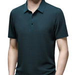 Ice Silk Breathable Business Fashion Polo Tee Shirt Hollow