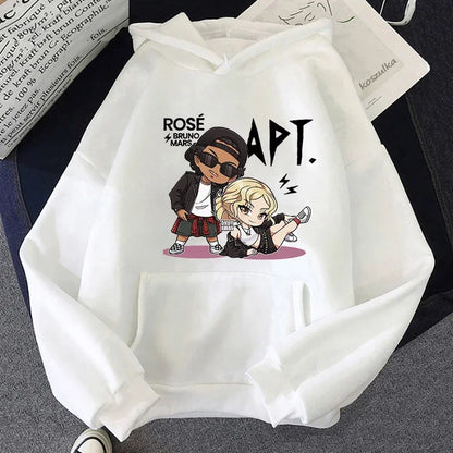 Cartoon Hoodie Long Sleeve Men Sweatshirt Streetwear Casual