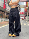 Y2K High Waist Baggy Jeans Women Vintage Black Wide Leg Streetwear