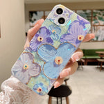 Phone Case  Blue Flower For iPhone 11 12 13 14 Pro Max X XS XR 7 8 Plus SE 2020 22