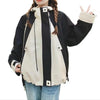 Womens Colorblock Fleece Jacket Hooded Workwear Style Outwear