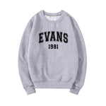 Chris Evans 1981 Graphic Long Sleeve Pullovers for Women