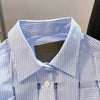 Trendy Long Sleeve Men's Stripe Woven Trendy Casual