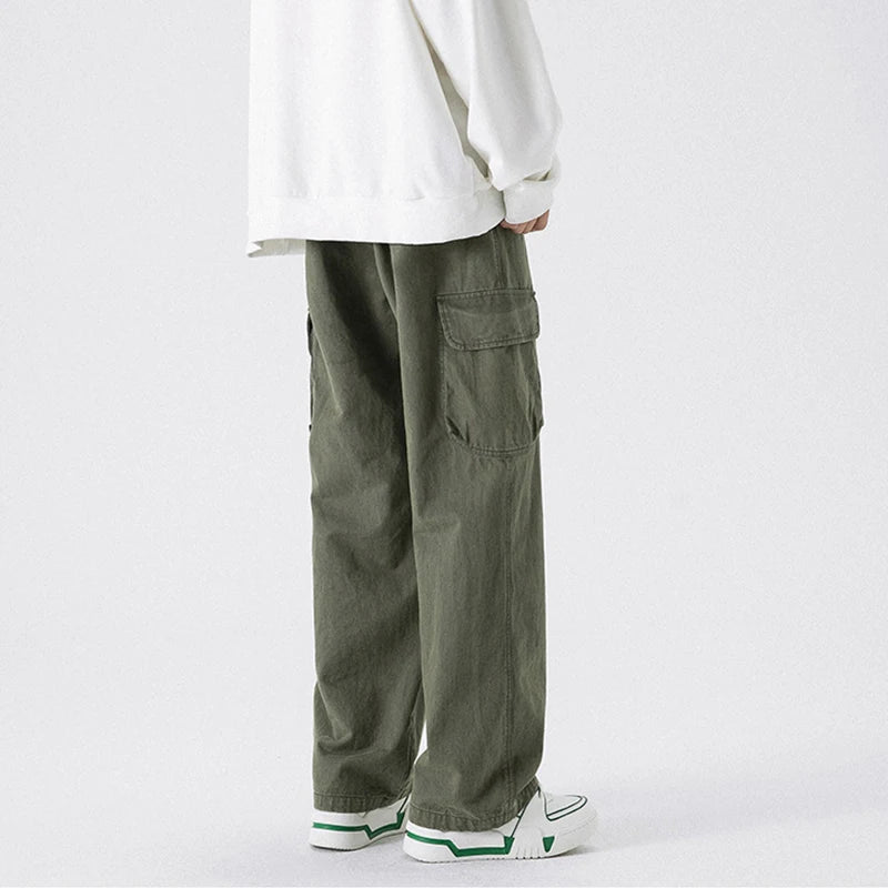 Safari Style Techwear Men Cargo Pants