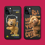 Teddy Bear  Cartoon Phone Case for iPhone 14 13 12 11 Pro MAX X XS Max XR Mini SE2022 6S 7 8 Plus