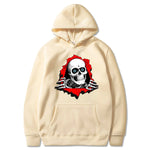 Autumn and Winter Fashion Skull Print Pullover Sweater