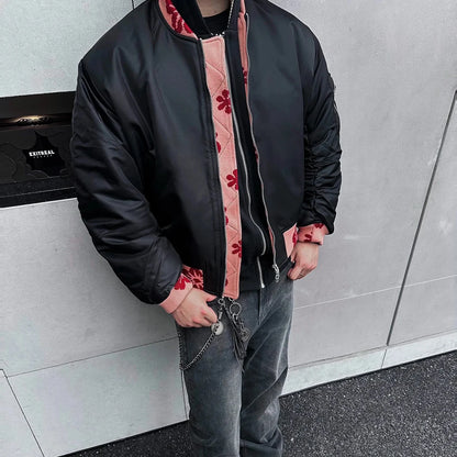 Men Patchwork Baseball Jacket Streetwear