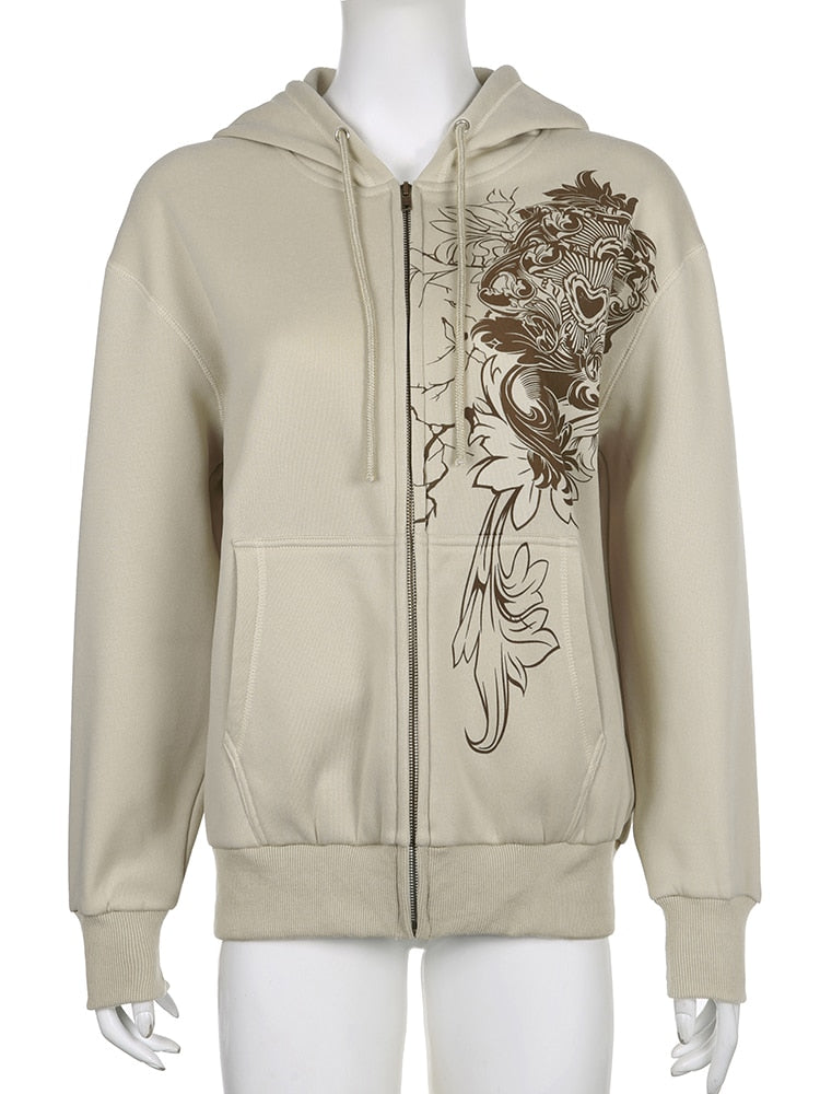 Hoodie Sweatjacke Mantel Ästhetisch Kapuze Niedlich