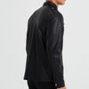 Mens PU Leather Shirt Long Sleeve Elastic Police Style Top