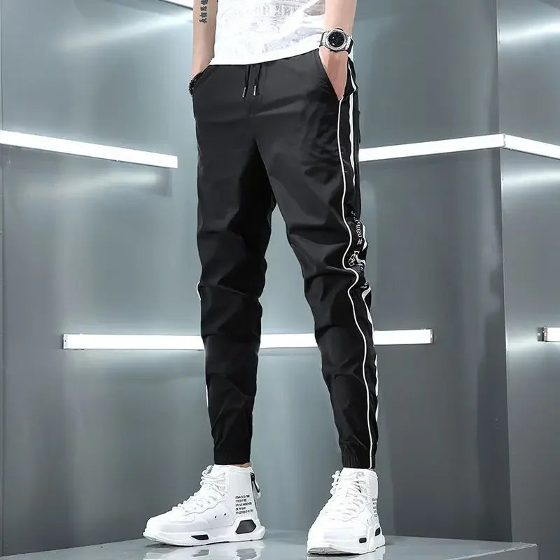 Men's Quick Dry Skinny Trousers Stylish Summer Fashion Pants