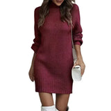 Women Chrismast Pit-stripe Turtleneck Autumn Winter