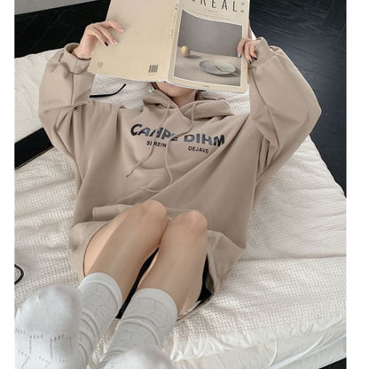 Sweatshirt women Vintage Pocket Letter Printing